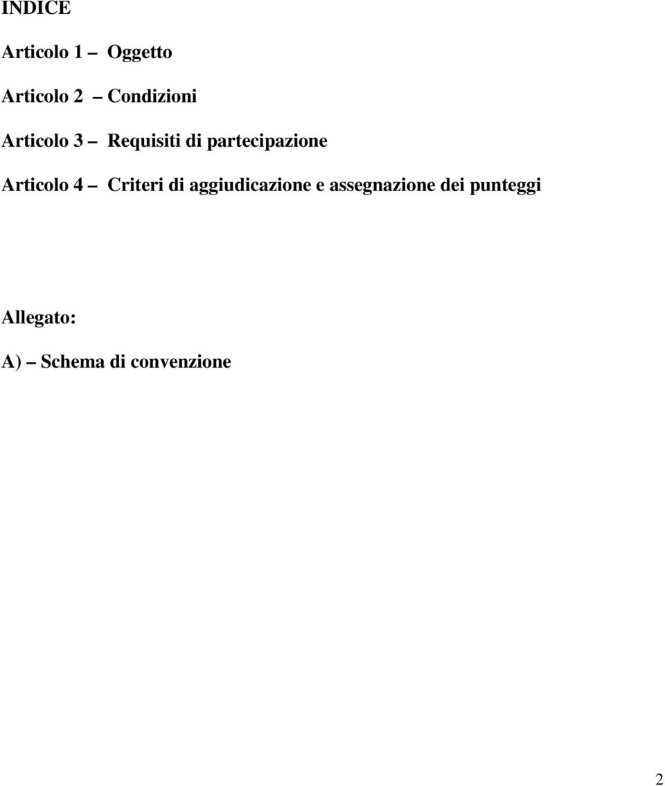 partecipazione Articolo 4 Criteri di