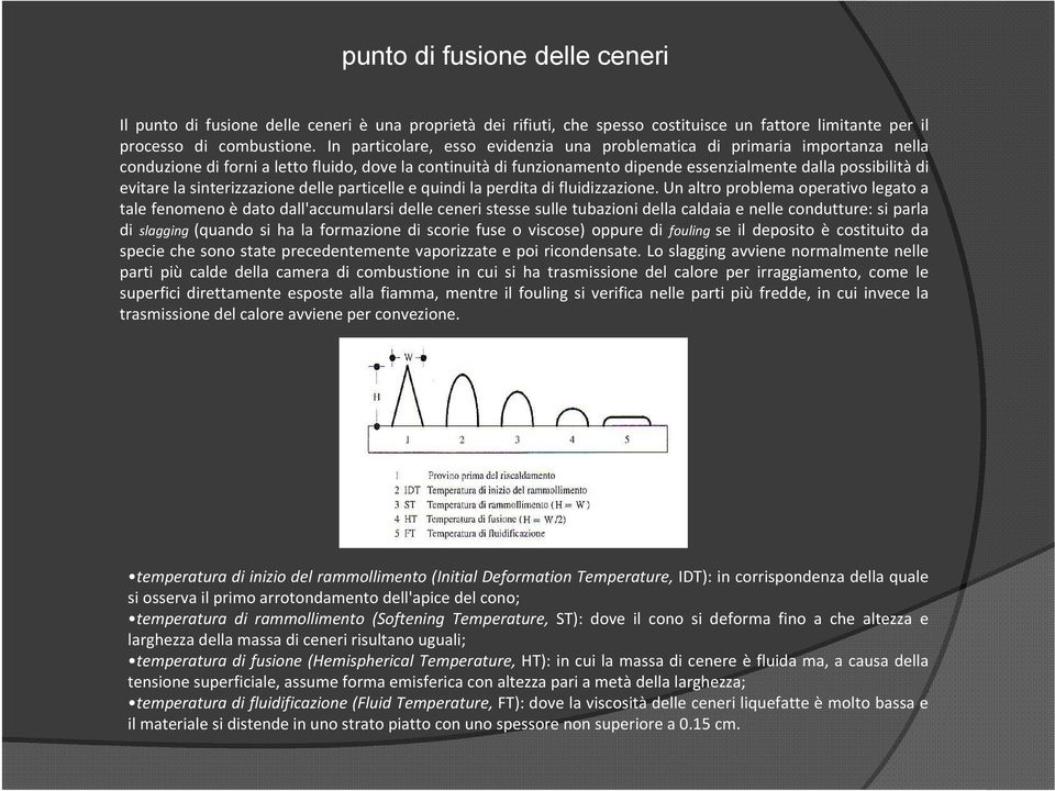 evitare la sinterizzazione delle particelle e quindi la perdita di fluidizzazione.