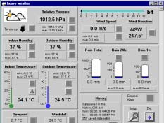 NB: I valori reimpostati lampeggeranno e non saranno registrati sul display dell Heavy Weather immediatamente perché il programma sta ancora leggendo i dati correnti dalla stazione di base.