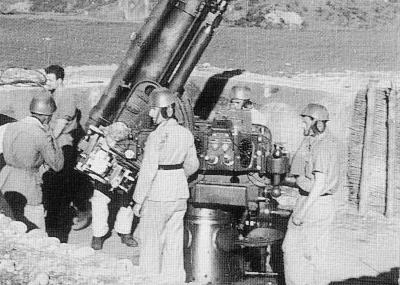 1940-45 installazione antiaerea della Seconda Guerra