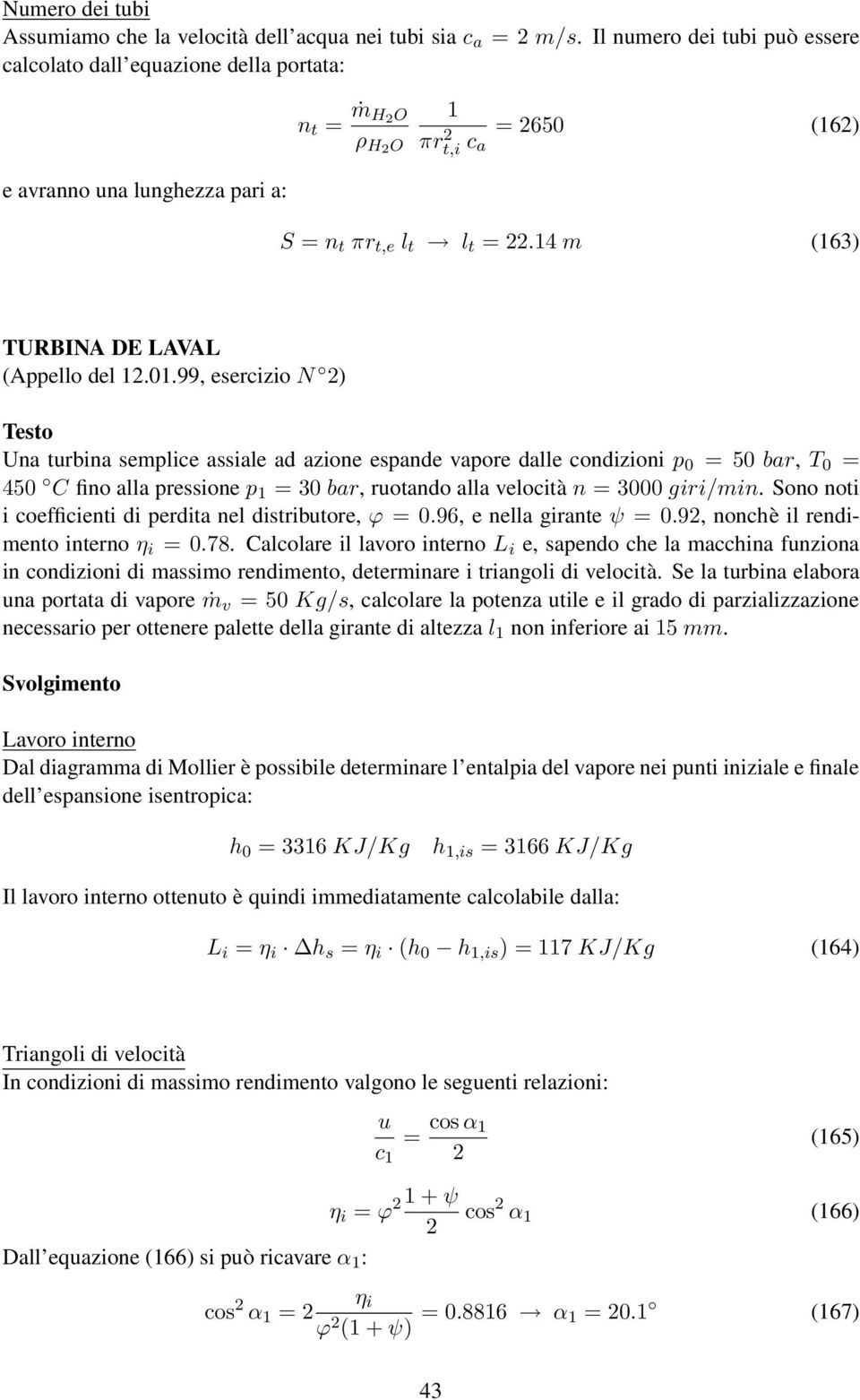 14 m (163) TURBINA DE LAVAL (Appello del 12.01.