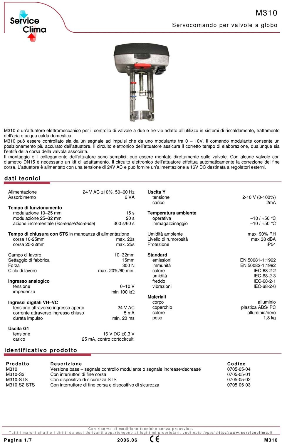 Il circuito elettronico dell attuatore assicura il corretto tempo di elaborazione, qualunque sia l entità della corsa della valvola associata.