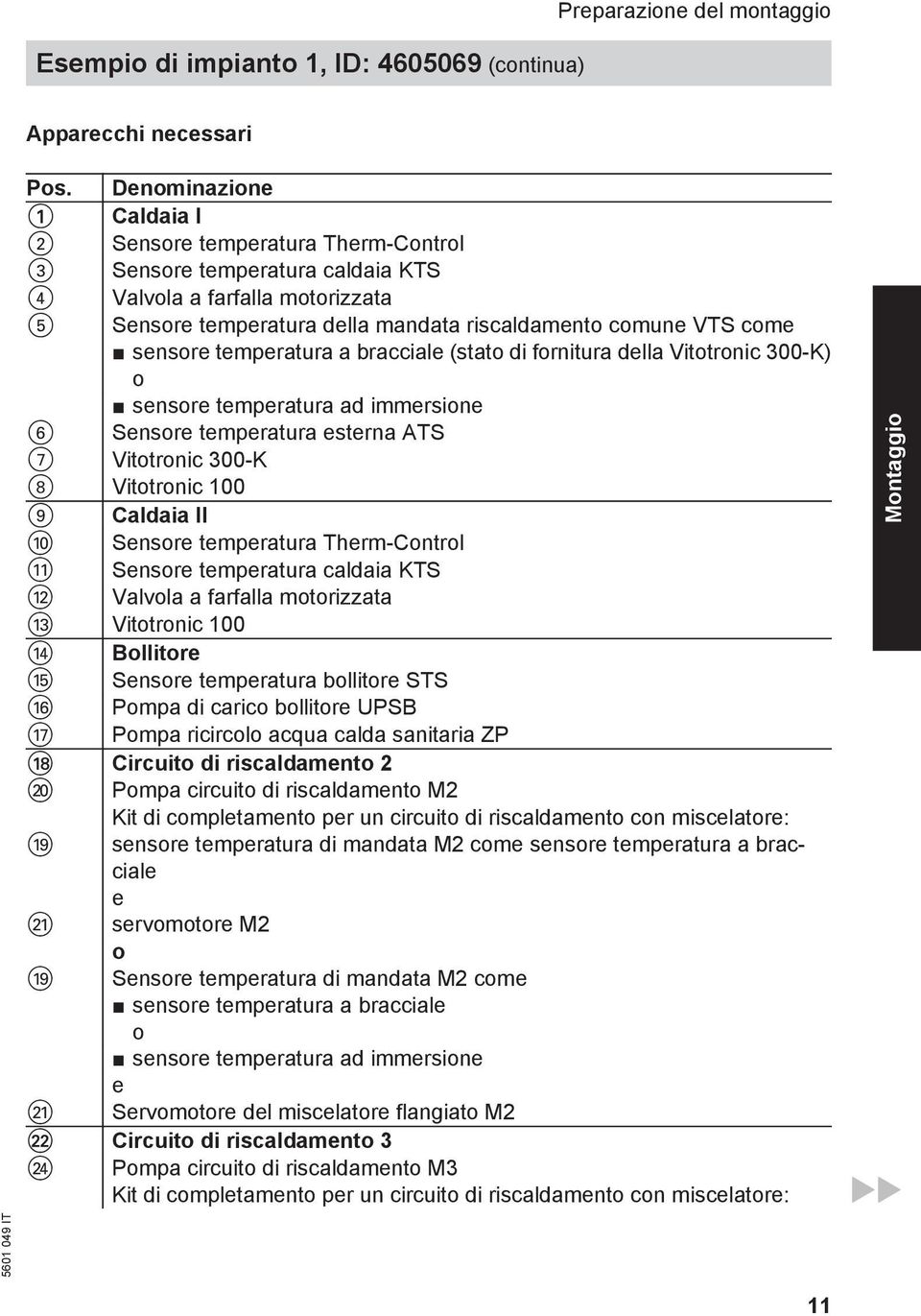 temperatura a bracciale (stato di fornitura della Vitotronic 00-K) o sensore temperatura ad immersione 6 Sensore temperatura esterna ATS 7 Vitotronic 00-K 8 Vitotronic 00 9 Caldaia II qp Sensore