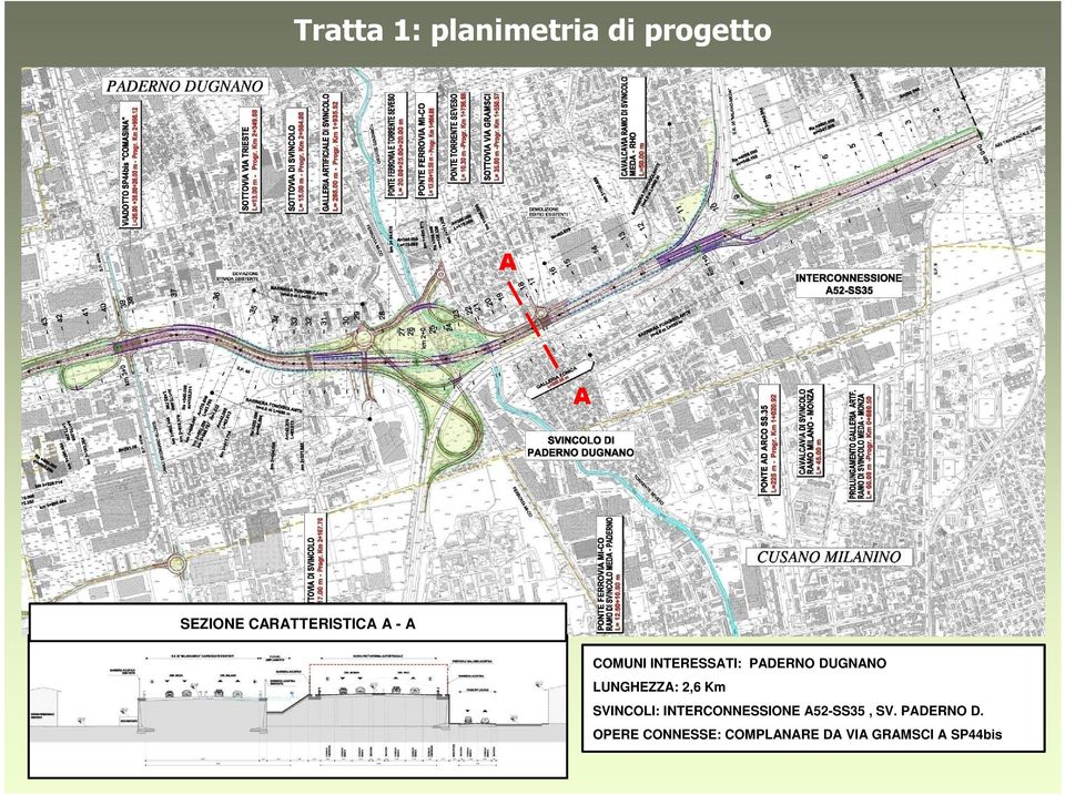 DUGNANO LUNGHEZZA: 2,6 Km SVINCOLI: INTERCONNESSIONE