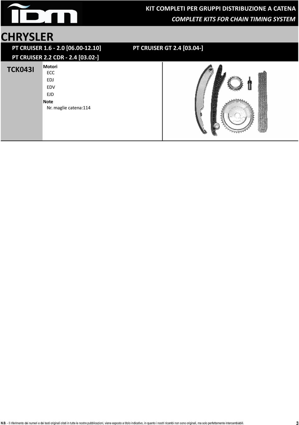 2 CDR - 2.4 [03.02-] TCK043I ECC EDJ EDV EJD Nr.