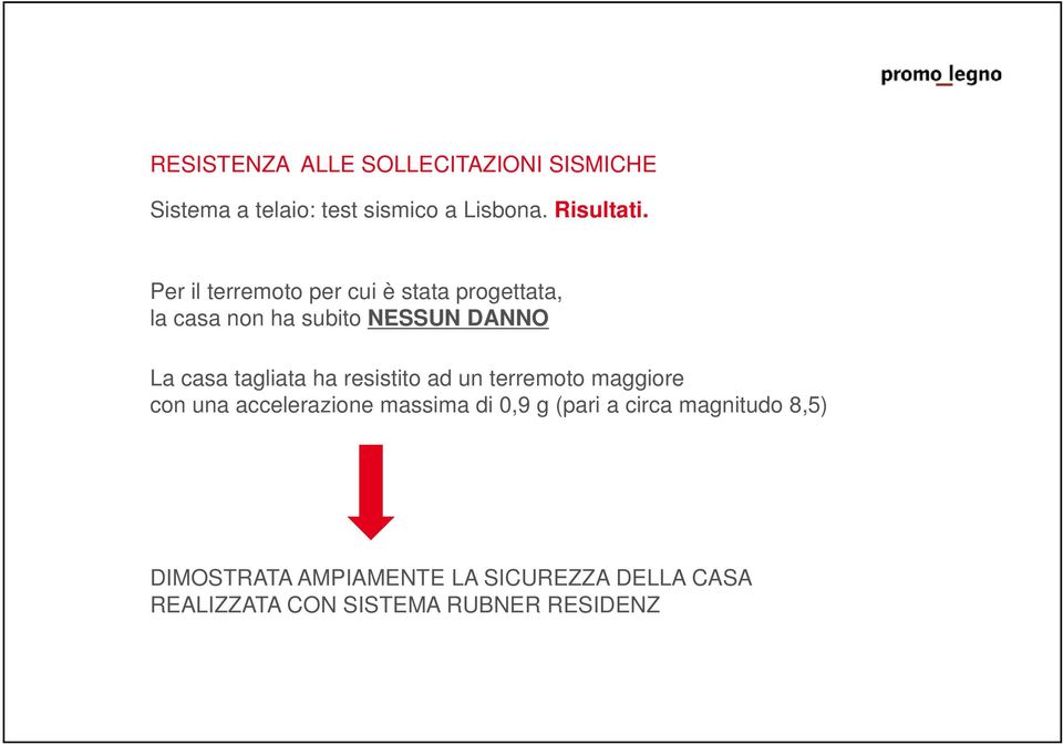 tagliata ha resistito ad un terremoto maggiore con una accelerazione massima di 0,9 g (pari a