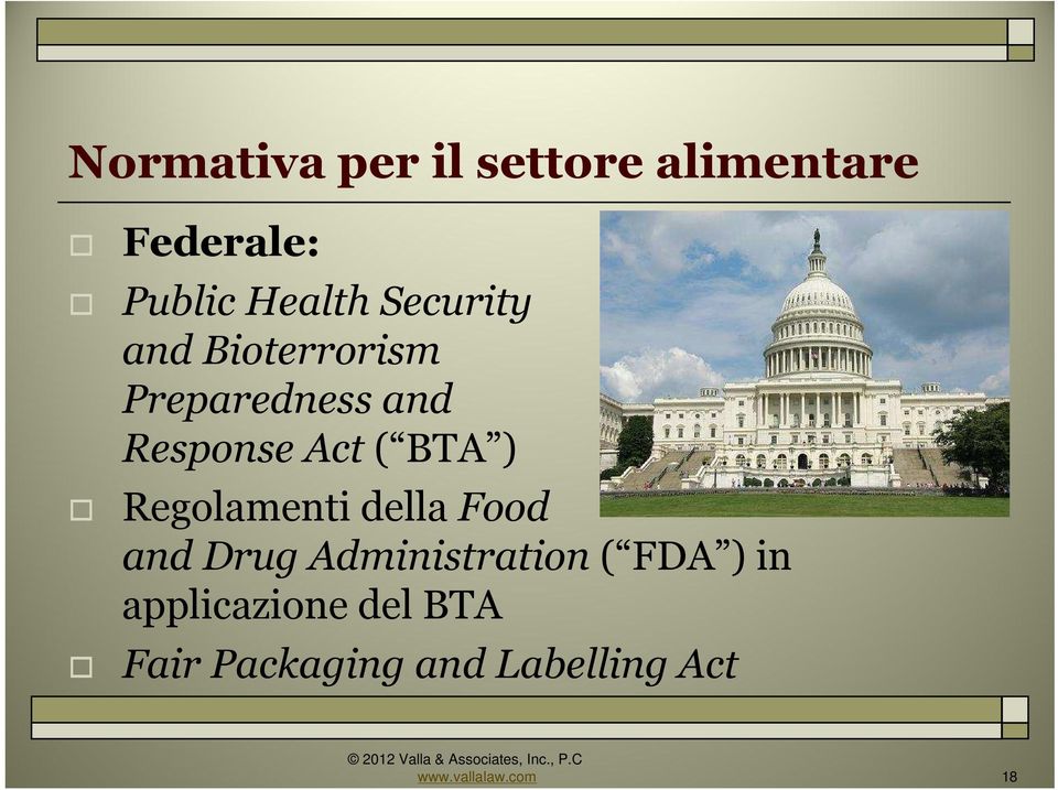 Regolamenti della Food and Drug Administration ( FDA ) in