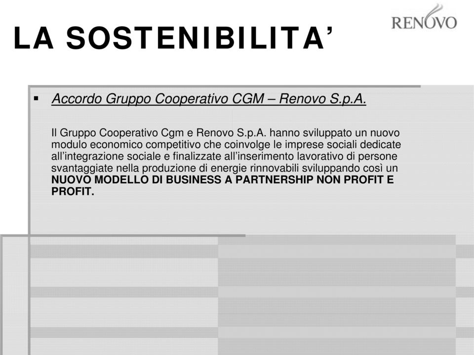 hanno sviluppato un nuovo modulo economico competitivo che coinvolge le imprese sociali dedicate all