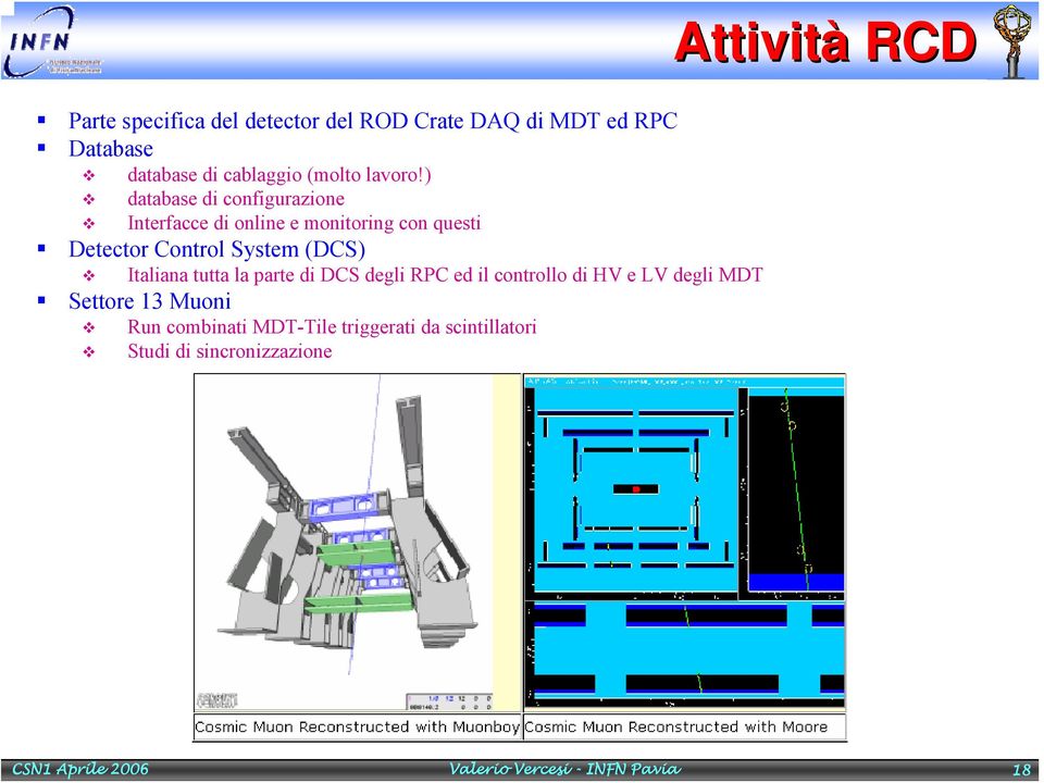 ) database di configurazione Interfacce di online e monitoring con questi Detector Control System (DCS)