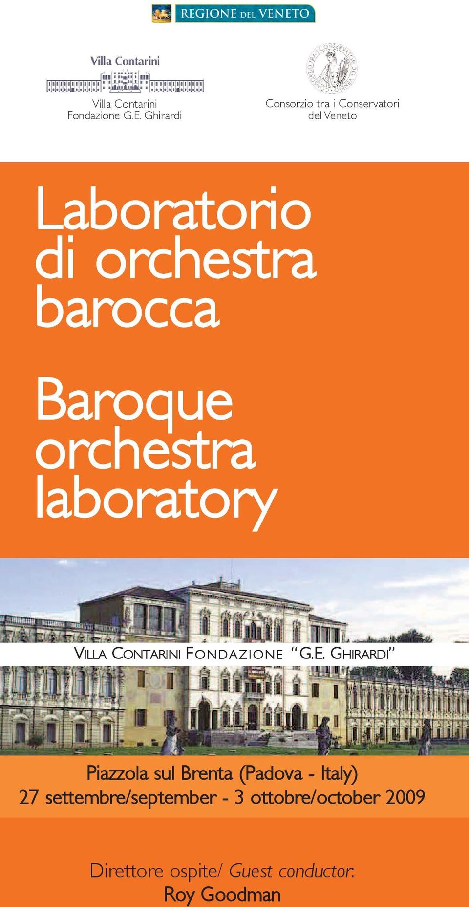 barocca Baroque orchestra laboratory ViLLa ContaRini F o n D a z i o n E 