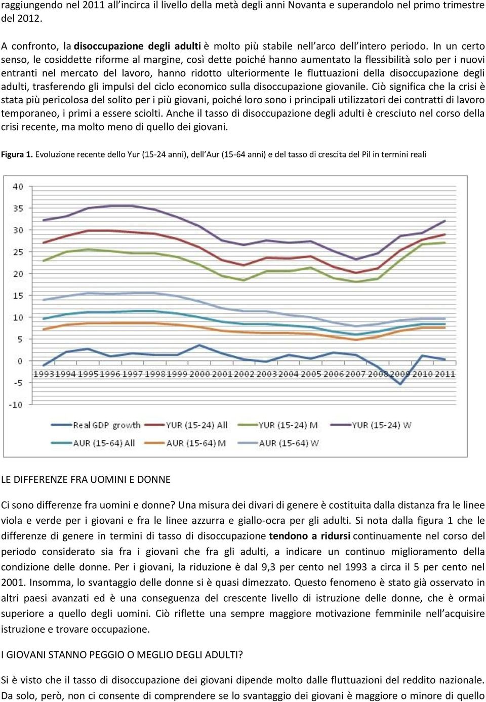 In un certo senso, le cosiddette riforme al margine, così dette poiché hanno aumentato la flessibilità solo per i nuovi entranti nel mercato del lavoro, hanno ridotto ulteriormente le fluttuazioni