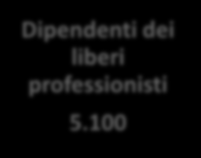 L OCCUPAZIONE GENERATA DAI LIBERI PROFESSIONISTI Liberi professionisti con regime di vantaggio 2.900 Liberi professionisti in senso stretto 18.