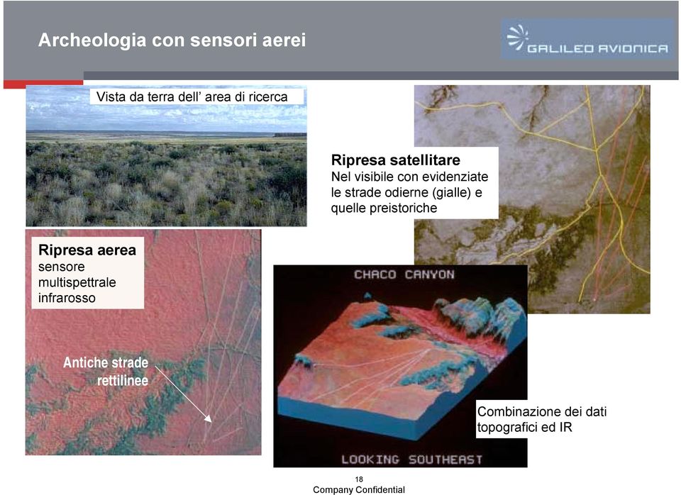 (gialle) e quelle preistoriche Ripresa aerea sensore multispettrale