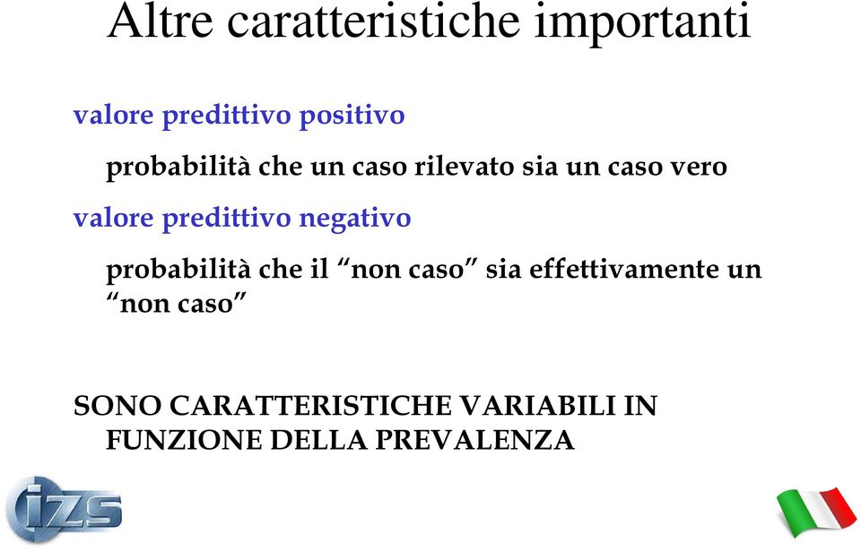 predittivo negativo probabilità che il non caso sia