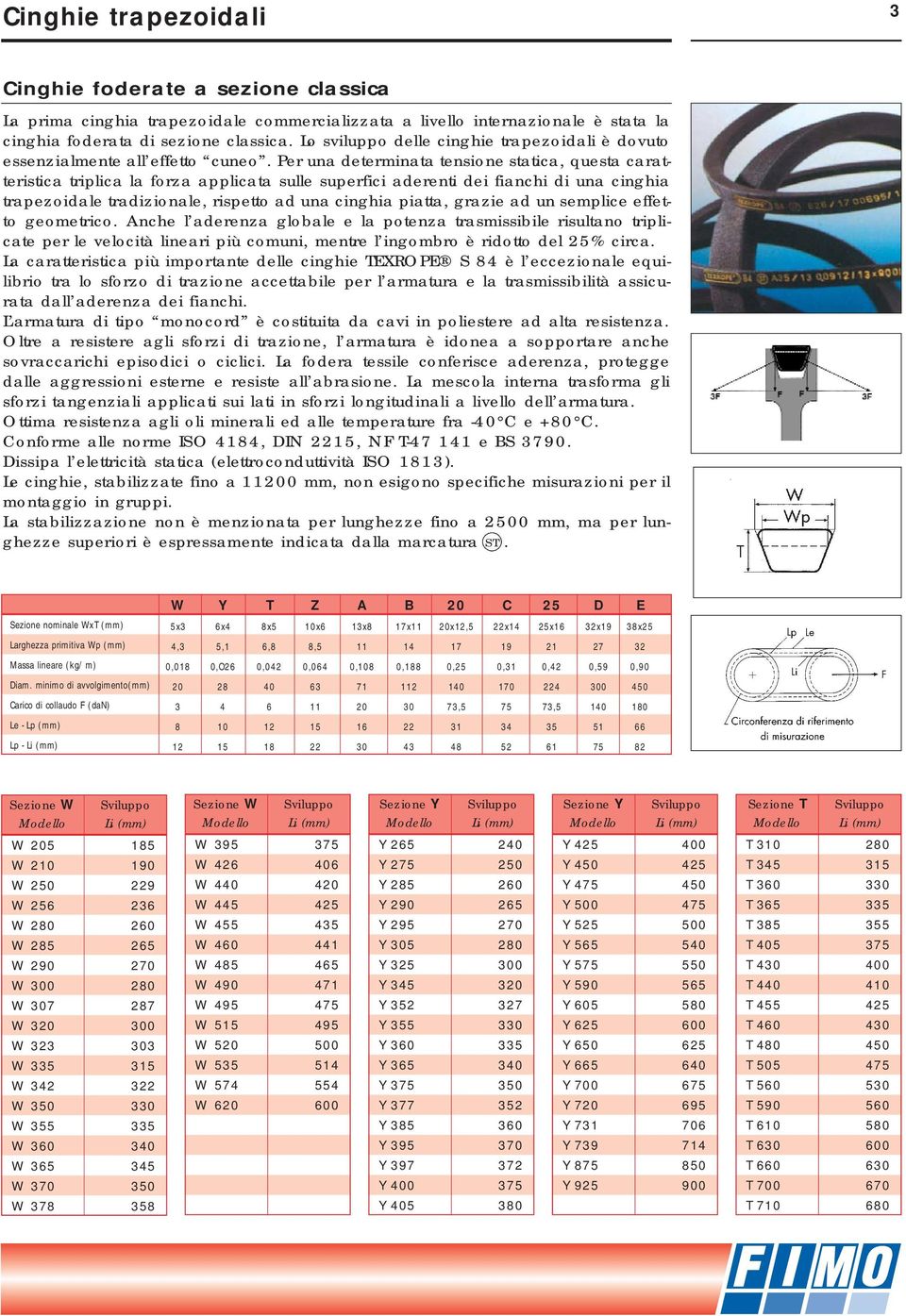 Per una determinata tensione statica, questa caratteristica triplica la forza applicata sulle superfici aderenti dei fianchi di una cinghia trapezoidale tradizionale, rispetto ad una cinghia piatta,