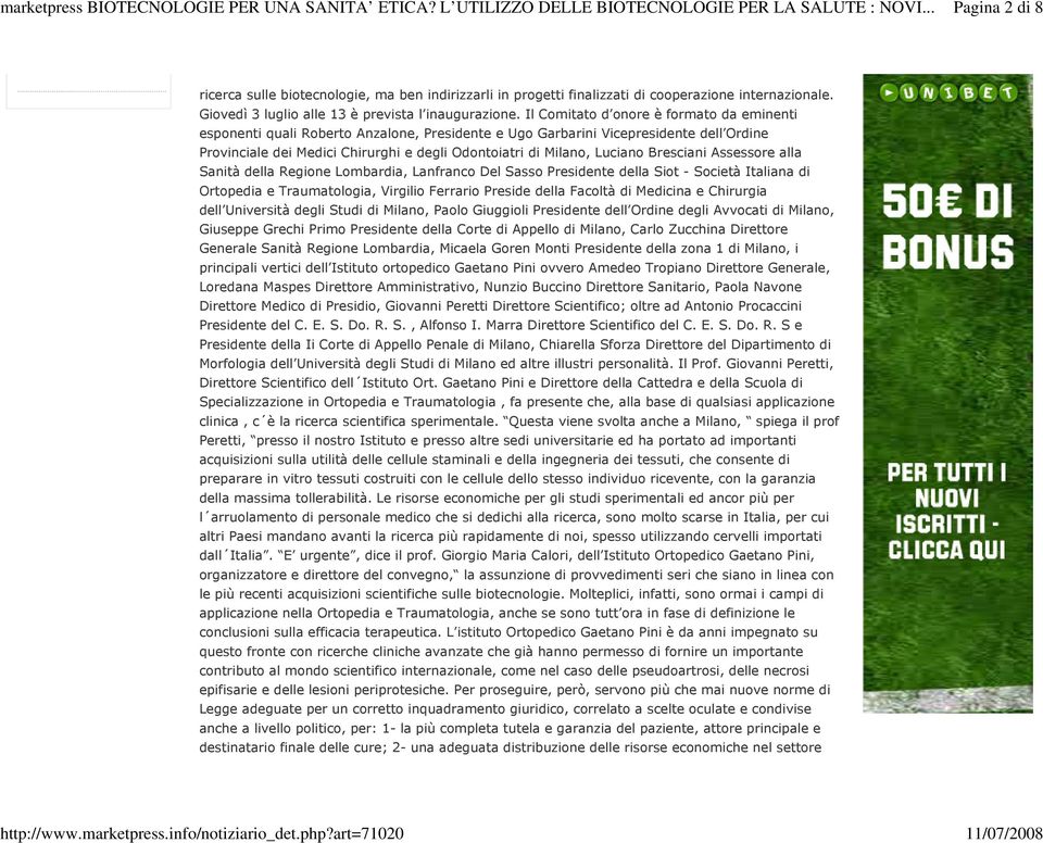 Luciano Bresciani Assessore alla Sanità della Regione Lombardia, Lanfranco Del Sasso Presidente della Siot - Società Italiana di Ortopedia e Traumatologia, Virgilio Ferrario Preside della Facoltà di