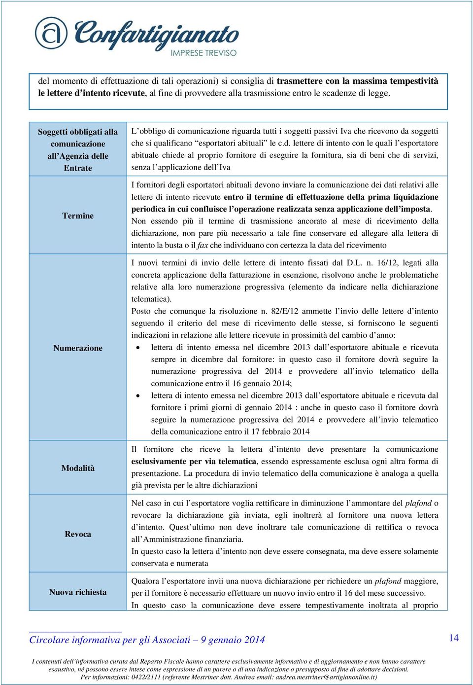 Soggetti obbligati alla comunicazione all Agenzia delle Entrate Termine Numerazione Modalità Revoca Nuova richiesta L obbligo di comunicazione riguarda tutti i soggetti passivi Iva che ricevono da