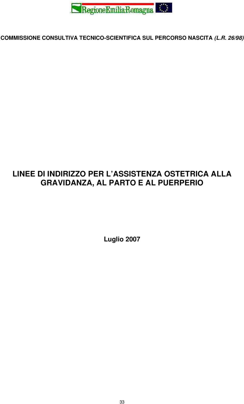 ORSO NASCITA (L.R. 26/98) LINEE DI INDIRIZZO