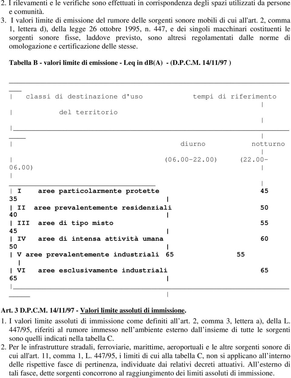 447, e dei singoli macchinari costituenti le sorgenti sonore fisse, laddove previsto, sono altresi regolamentati dalle norme di omologazione e certificazione delle stesse.