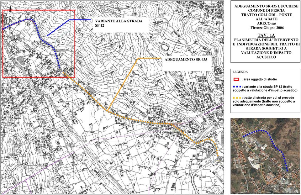 1A ADEGUAMENTO SR 435 PLANIMETRIA DELL INTERVENTO E INDIVIDUAZIONE DEL TRATTO DI STRADA SOGGETTO A VALUTAZIONE D IMPATTO