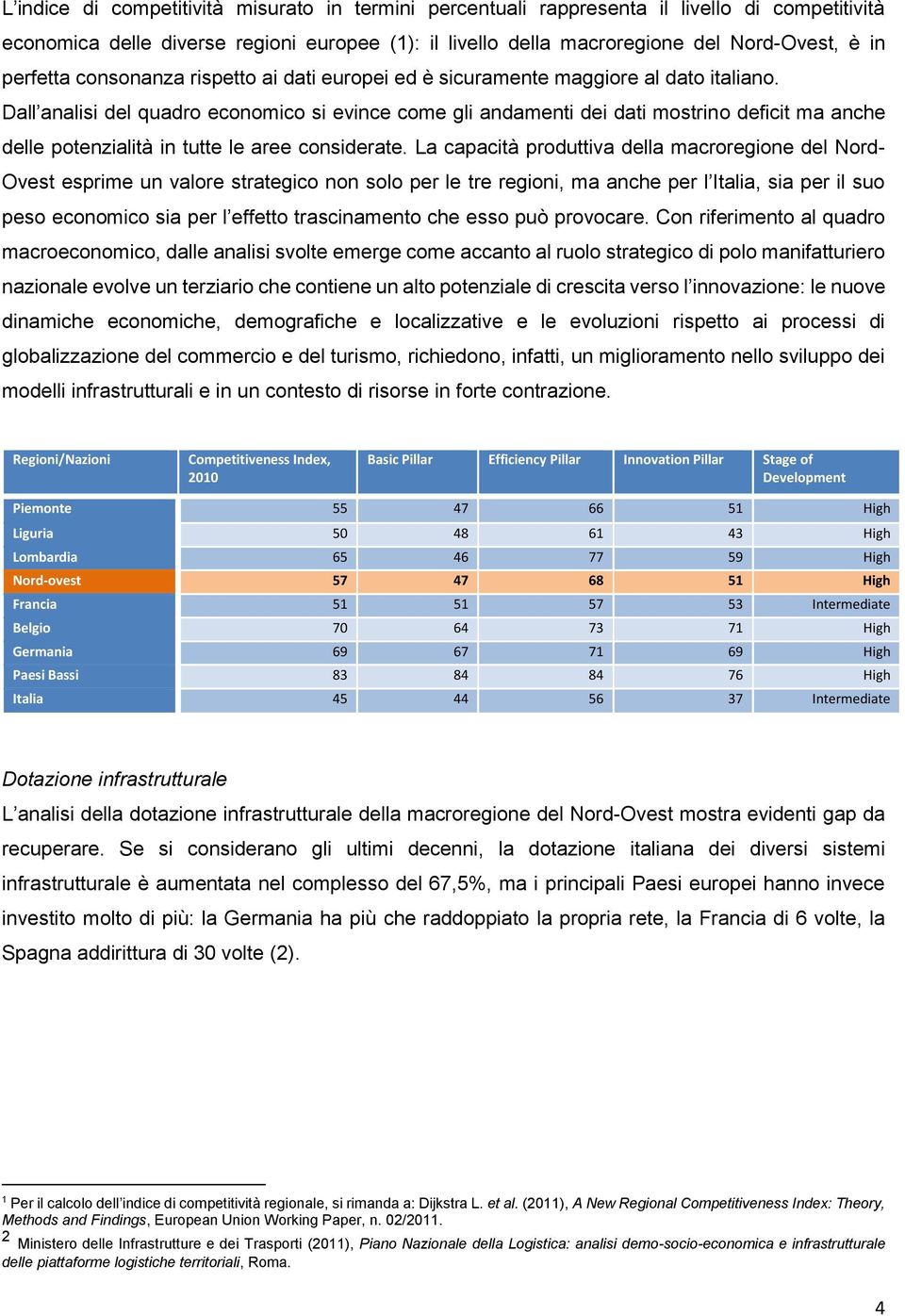 Dall analisi del quadro economico si evince come gli andamenti dei dati mostrino deficit ma anche delle potenzialità in tutte le aree considerate.