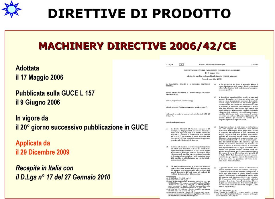 20 giorno successivo pubblicazione in GUCE Applicata da il 29