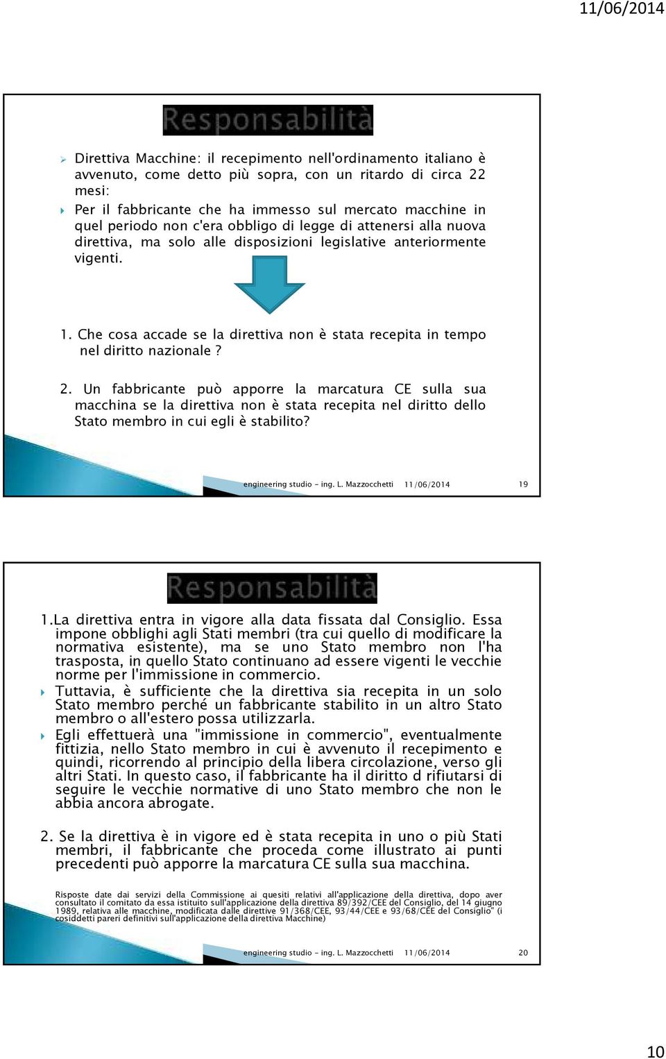 Che cosa accade se la direttiva non è stata recepita in tempo nel diritto nazionale? 2.