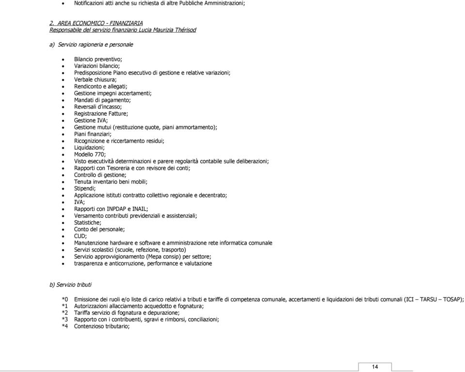 di gestione e relative variazioni; Verbale chiusura; Rendiconto e allegati; Gestione impegni accertamenti; Mandati di pagamento; Reversali d incasso; Registrazione Fatture; Gestione IVA; Gestione