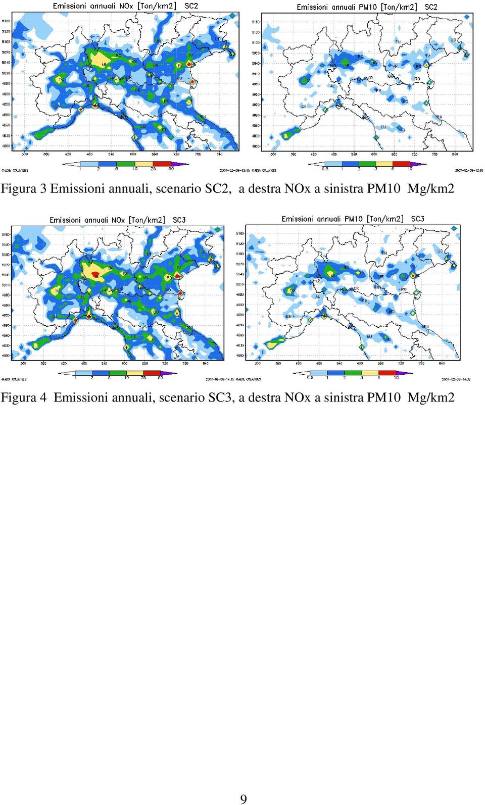 Mg/km2 Figura 4 Emissioni annuali,