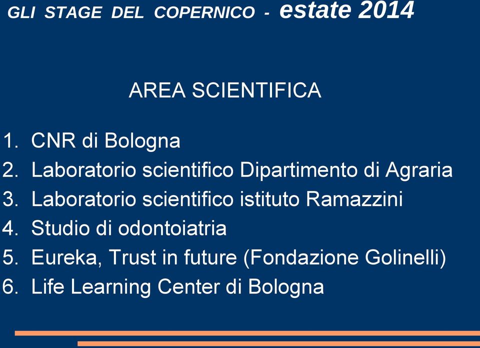 Laboratorio scientifico istituto Ramazzini 4.