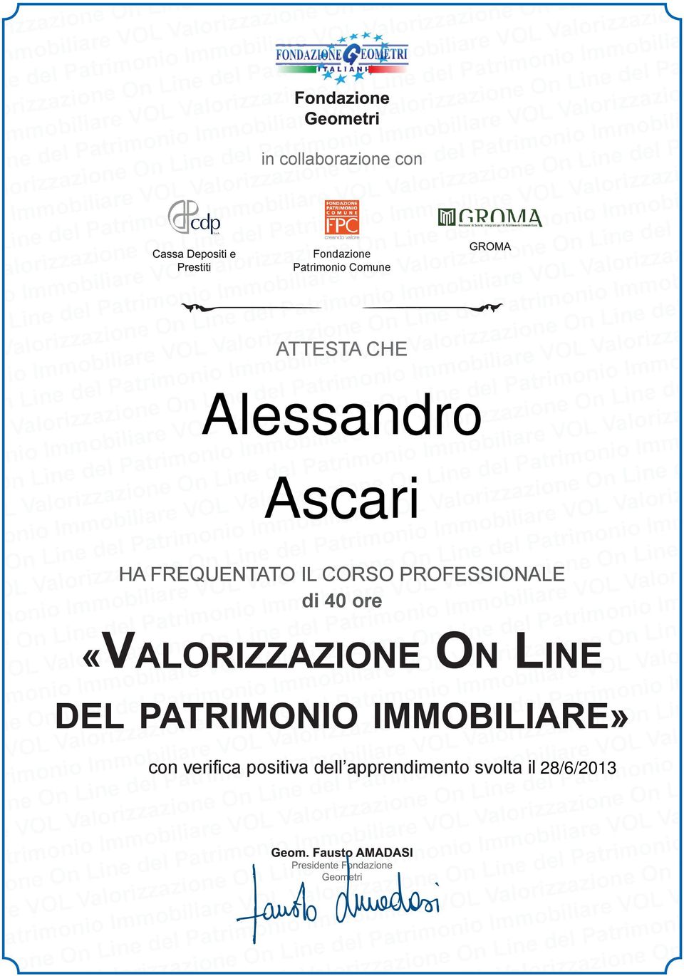 Valorizzazione On Line del Patrim Valorizzazione On Line del Patrimonio Immobiliare VOL Valorizzazione io Immobiliare VOL Valorizzazione On Line del Patrimonio Immobiliare n Line del Patrimonio