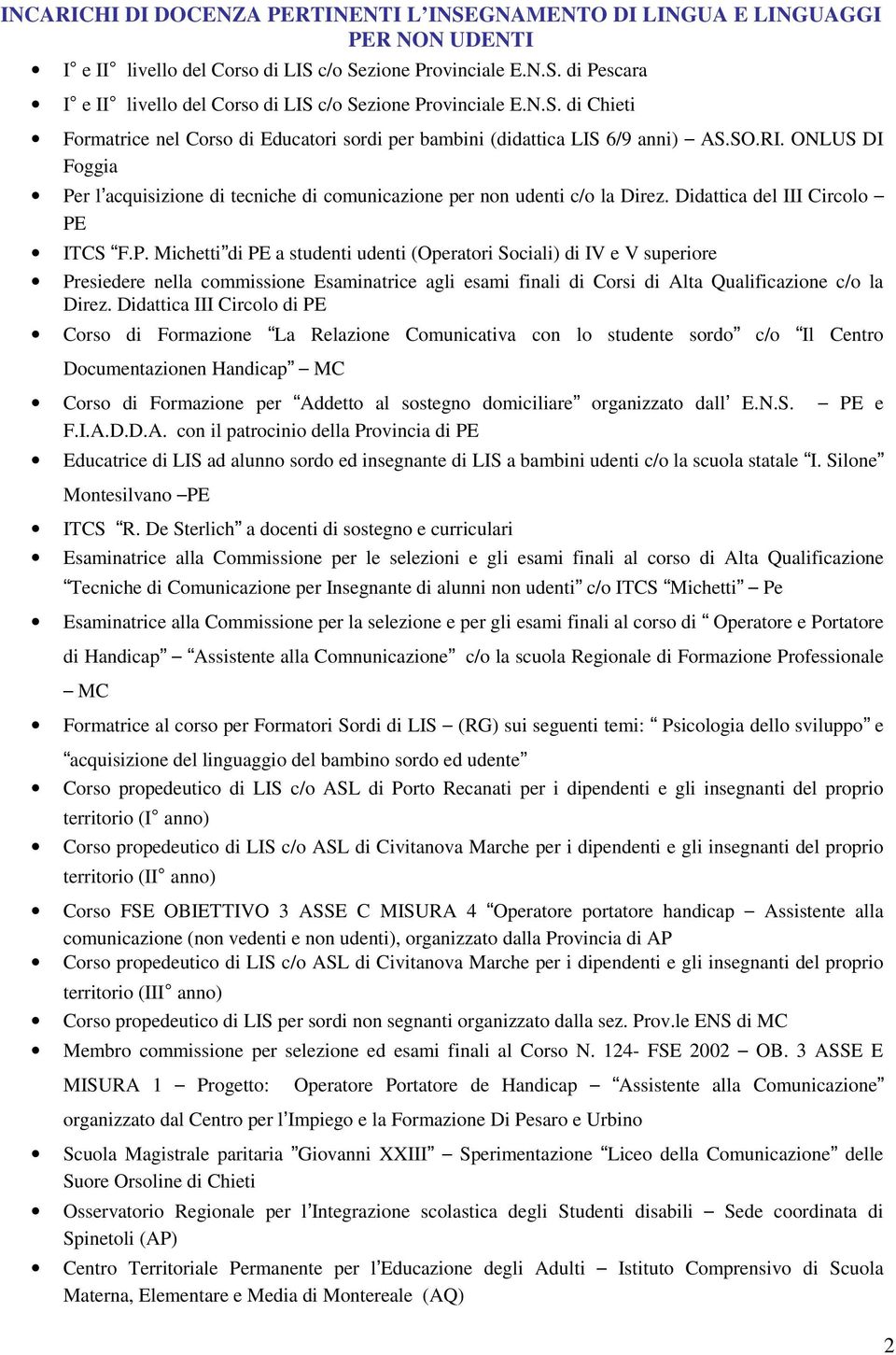 Didattica del III Circolo PE