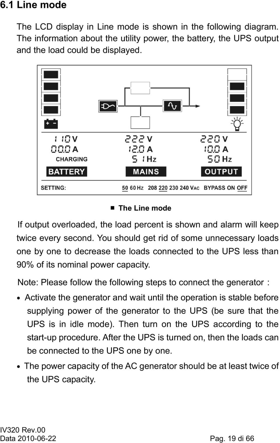 You should get rid of some unnecessary loads one by one to decrease the loads connected to the UPS less than 90% of its nominal power capacity.