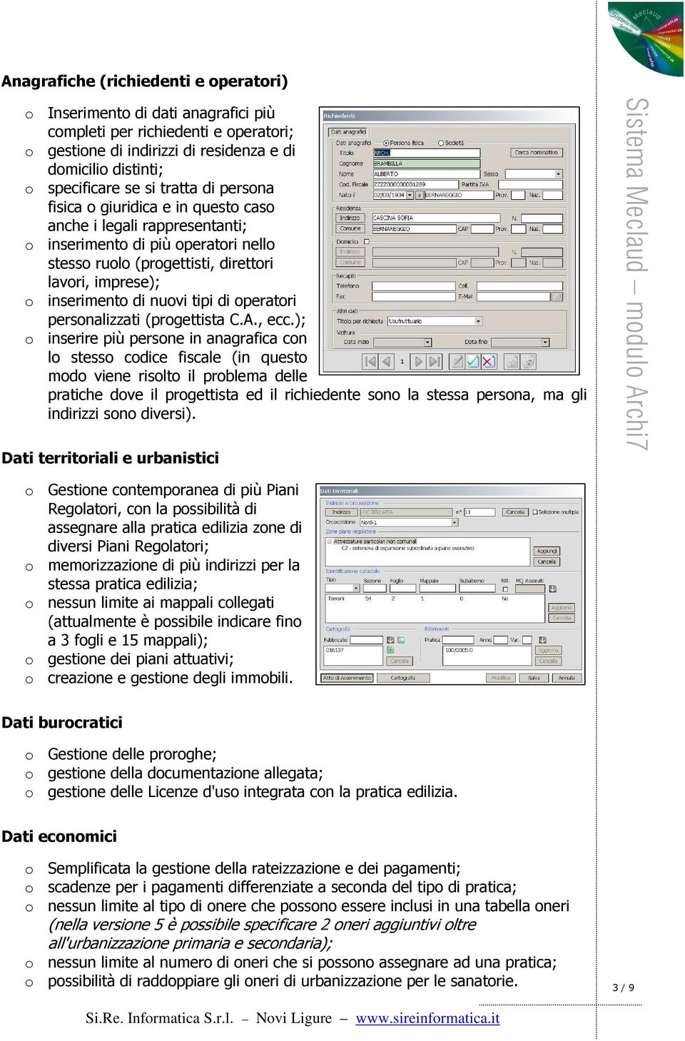 tipi di operatori personalizzati (progettista C.A., ecc.