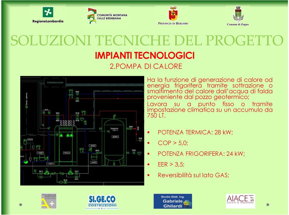 geotermico; Lavora su a punto fisso o tramite impostazione climatica su un accumulo da