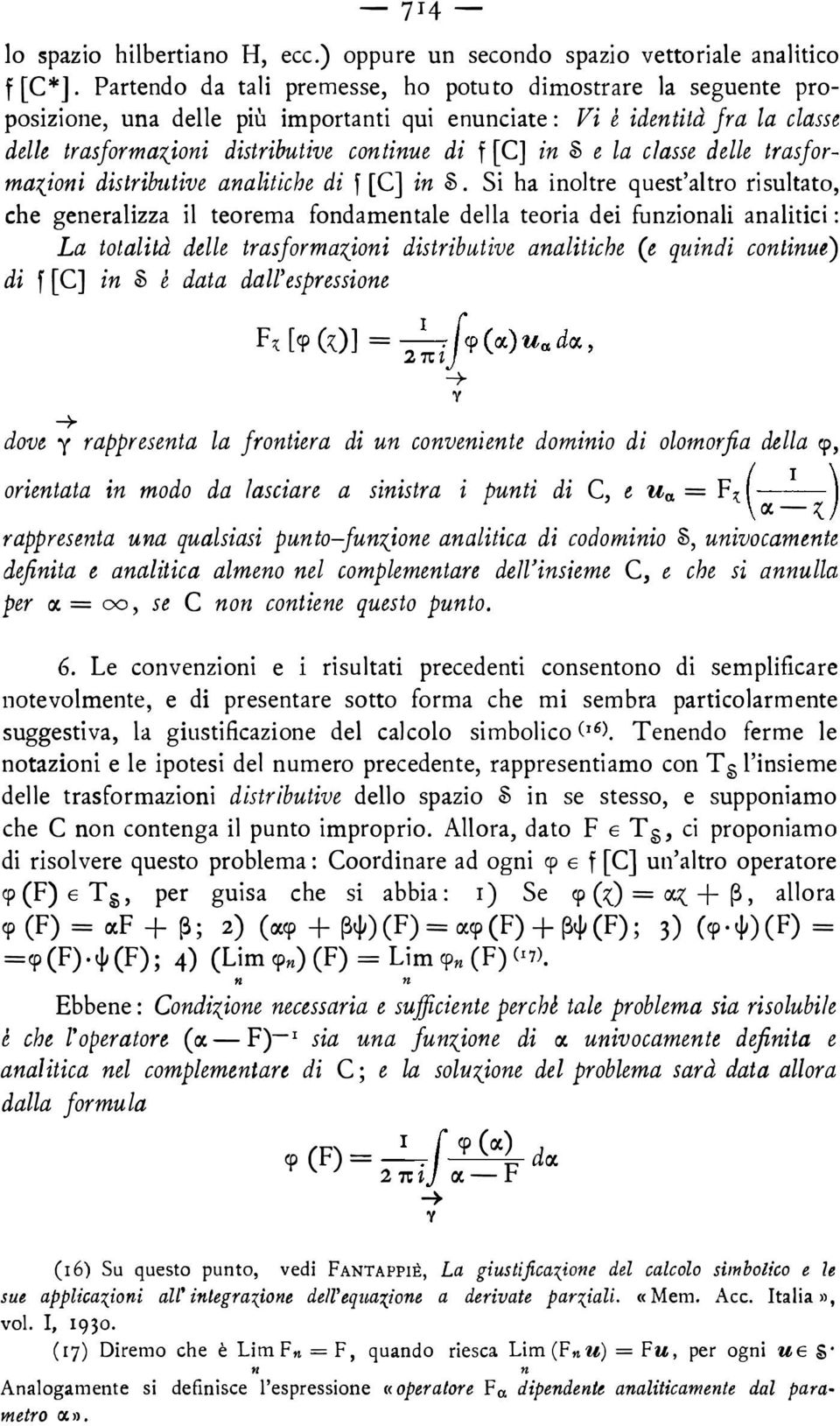 delle trasformazioi distributive aalitiche di f [C) i S.