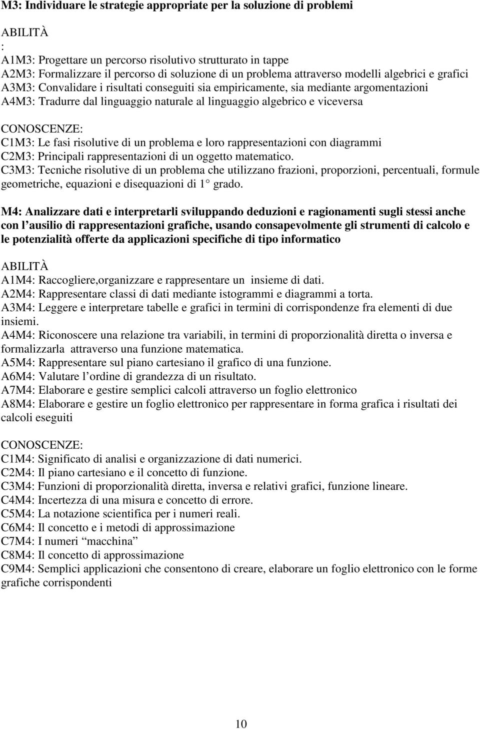 ONOSENZE: 1M3: Le fasi risolutive di un problema e loro rappresentazioni con diagrammi 2M3: Principali rappresentazioni di un oggetto matematico.