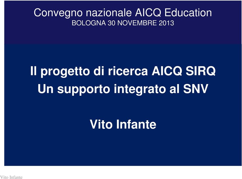 di ricerca AICQ SIRQ Un supporto