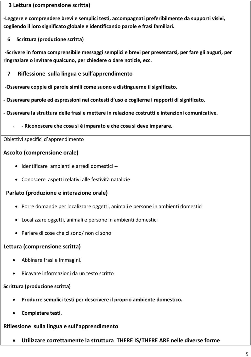 6 Scrittura (produzione scritta) -Scrivere in forma comprensibile messaggi semplici e brevi per presentarsi, per fare gli auguri, per ringraziare o invitare qualcuno, per chiedere o dare notizie, ecc.