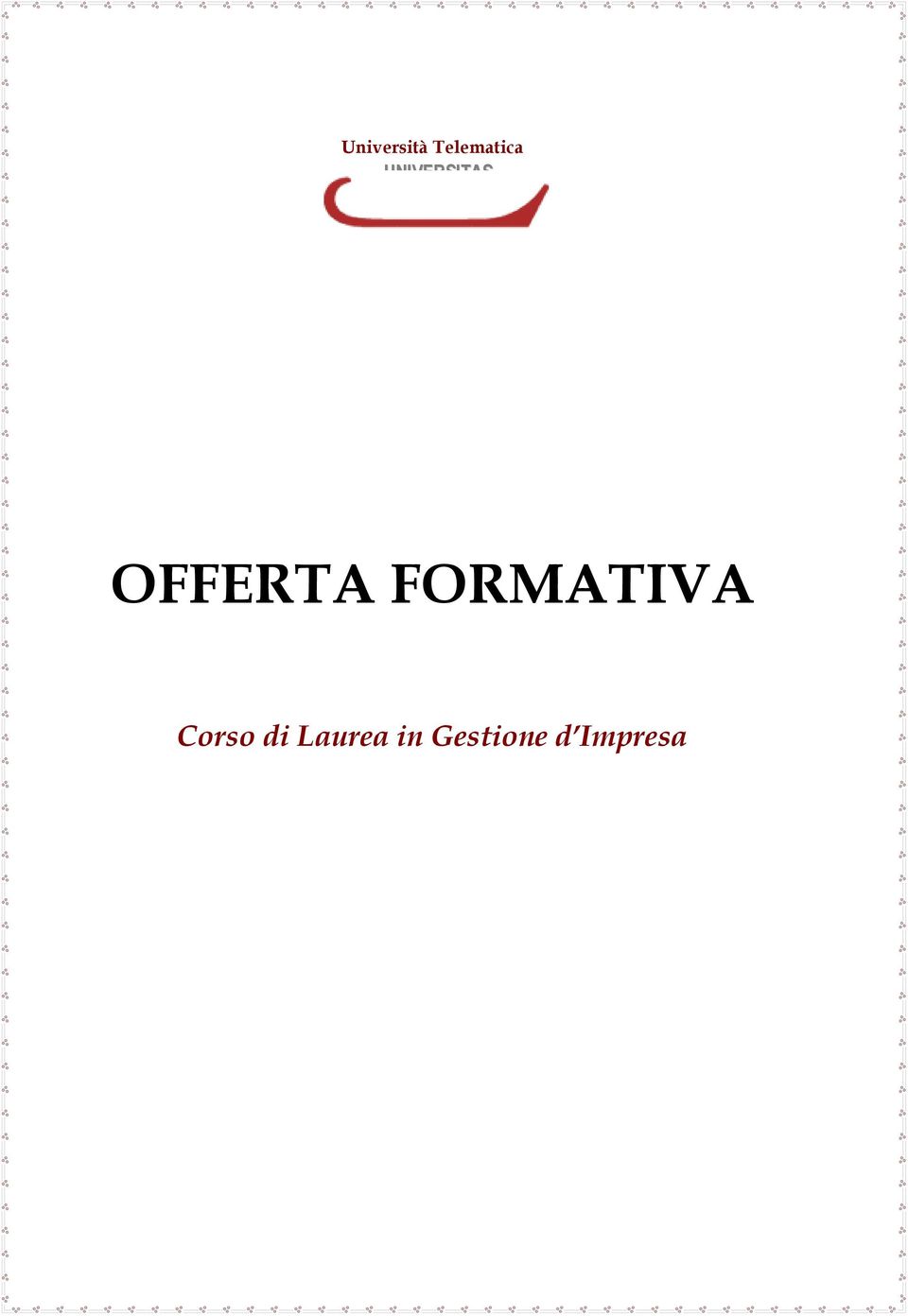 OFFERTA FORMATIVA Corso