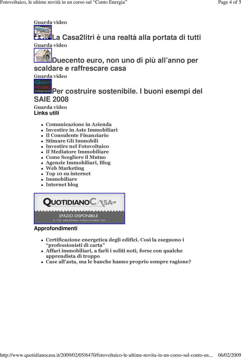 Mediatore Immobiliare Come Scegliere il Mutuo Agenzie Immobiliari, Blog Web Marketing Top 10 su internet Immobiliare Internet blog Approfondimenti Certificazione energetica