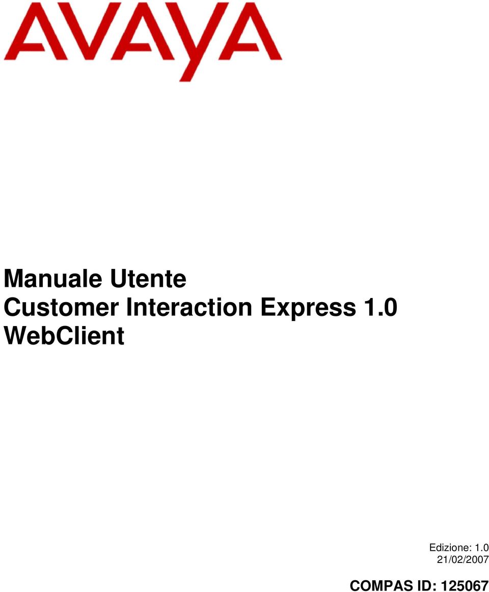 0 WebClient Edizione: 1.