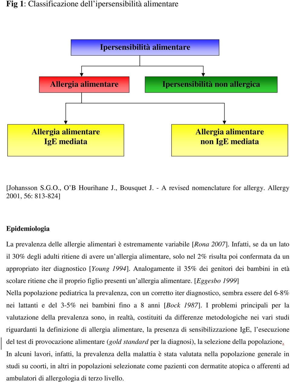 Allergy 2001, 56: 813-824] Epidemiologia La prevalenza delle allergie alimentari è estremamente variabile [Rona 2007].