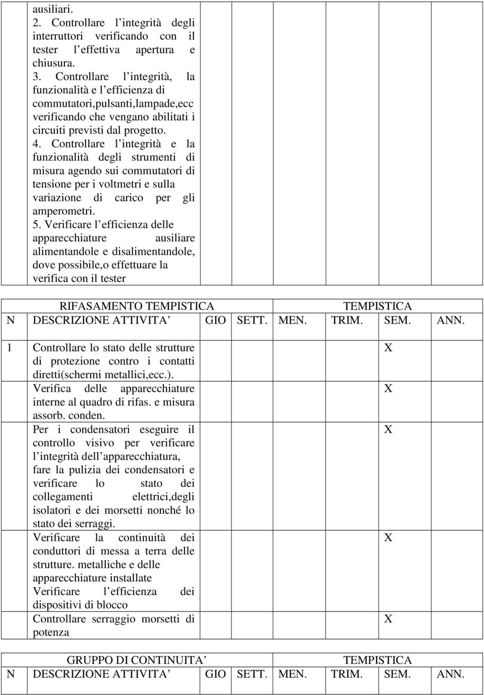 Controllare l integrità e la funzionalità degli strumenti di misura agendo sui commutatori di tensione per i voltmetri e sulla variazione di carico per gli amperometri. 5.