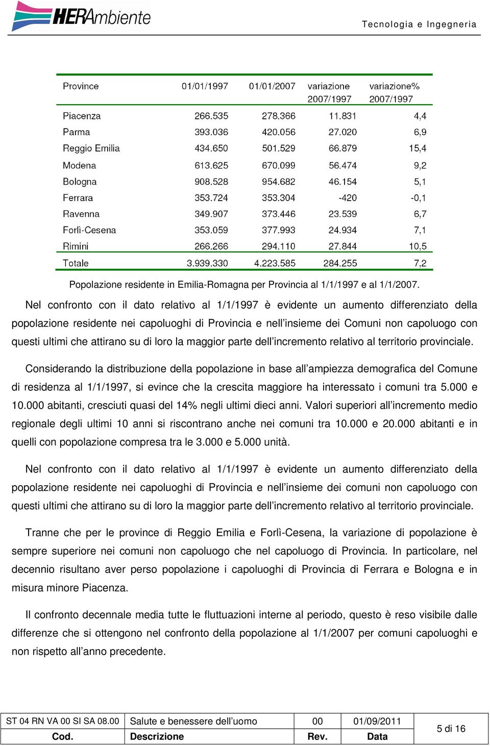 che attirano su di loro la maggior parte dell incremento relativo al territorio provinciale.