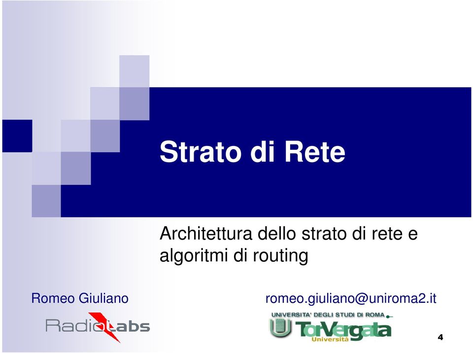 algoritmi di routing Romeo