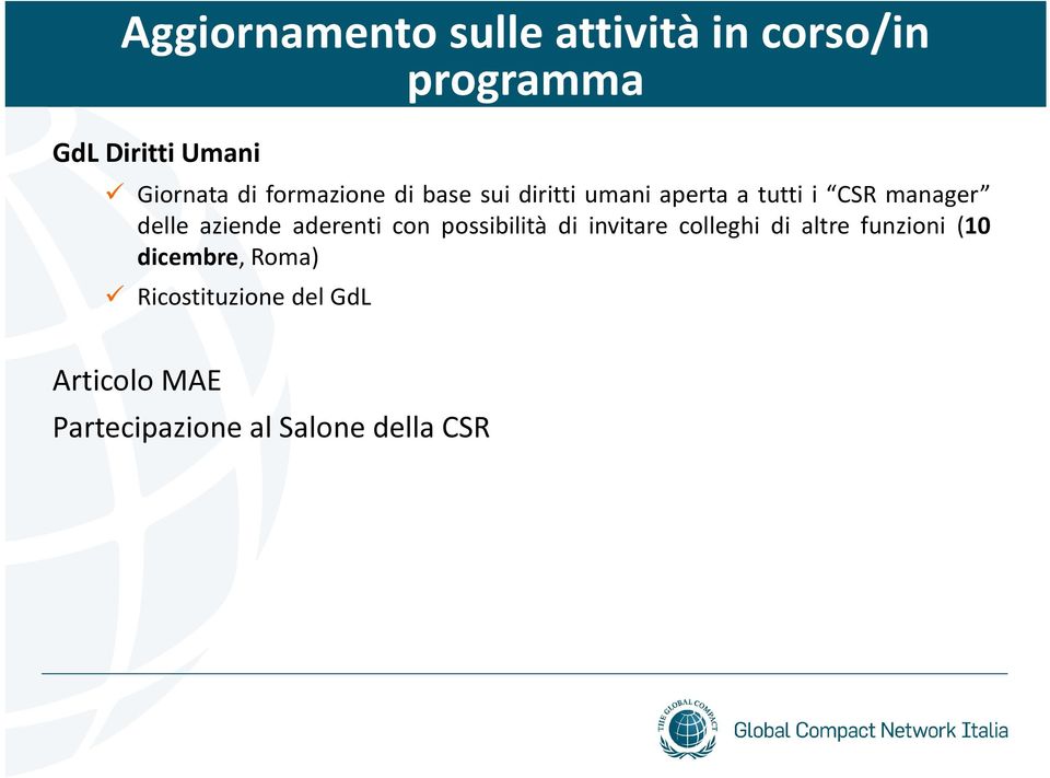 aziende aderenti con possibilità di invitare colleghi di altre funzioni (10