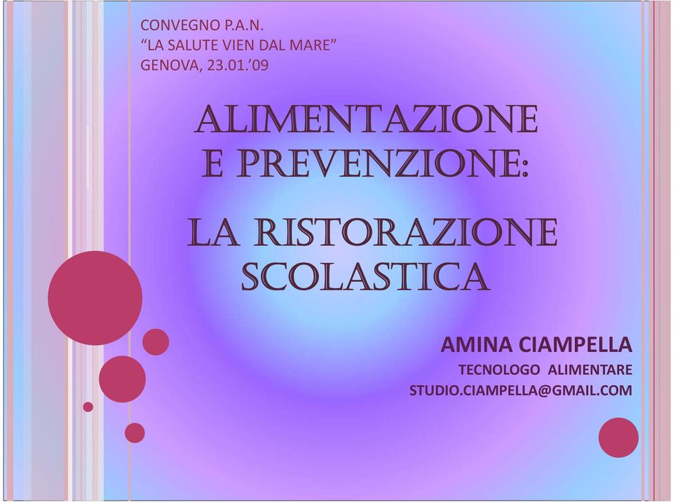 RISTORAZIONE SCOLASTICA AMINA CIAMPELLA