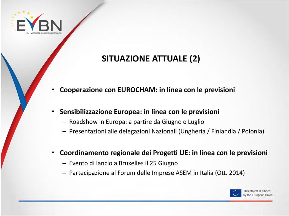 Nazionali (Ungheria / Finlandia / Polonia) Coordinamento regionale dei Proge` UE: in linea con le