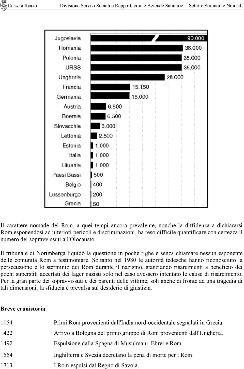 Soltanto nel 1980 le autorità tedesche hanno riconosciuto la persecuzione e lo sterminio dei Rom durante il nazismo, stanziando risarcimenti a beneficio dei pochi superstiti accertati dei lager